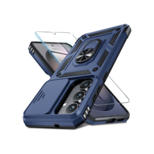 Janmitta Samsung Galaxy S26 Case – Blue, Camera Cover & Kickstand