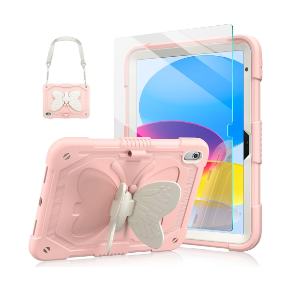 Ambison Kids iPad Case – Purple, Shockproof with Stand & Strap - Image 4
