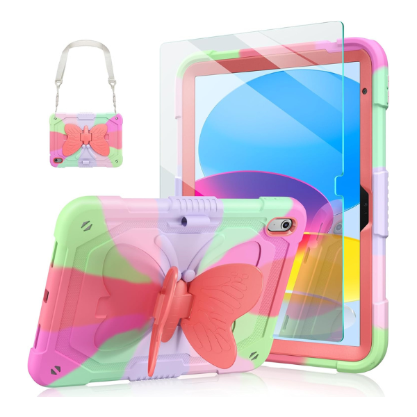 Ambison Kids iPad Case – Purple, Shockproof with Stand & Strap - Image 3